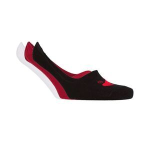 Money Mens Invisape Trainer Socks (Pack of 3) / White/Red/Black